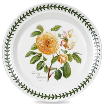 Тарелка обеденная  "Ботанический сад", "Розы. Джорджия желтая" 25 см