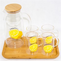 Комплект Кувшин "Лимон" и 4 чашки