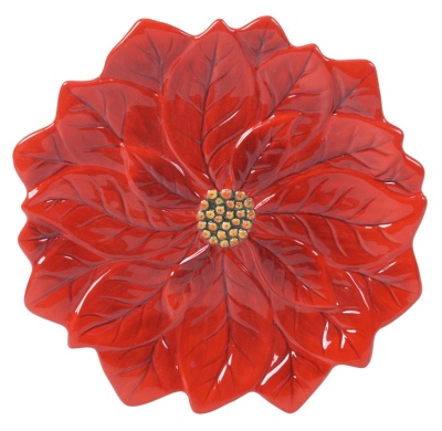 Блюдо сервировочное "Зимний сад. Пуансетия" 23см