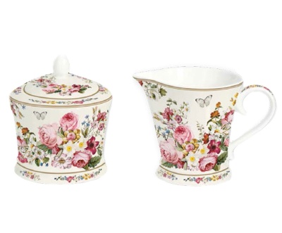 сахарница и молочник "Цветочный карнавал"