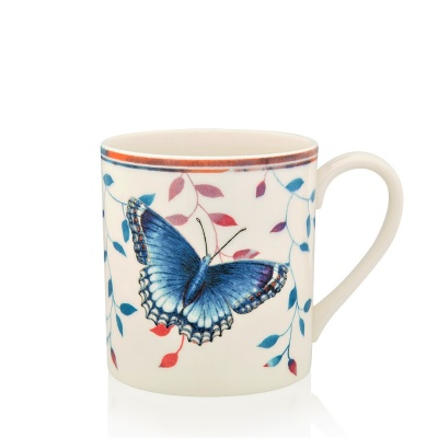 кружка 300 мл "Бабочки на лугу. Темно-синяя"  