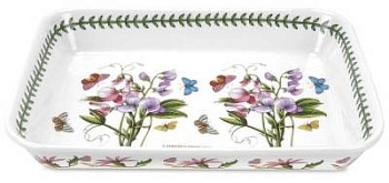 Блюдо прямоугольное для лазаньи Botanic Garden "Душистый горошек", 38х28 см 