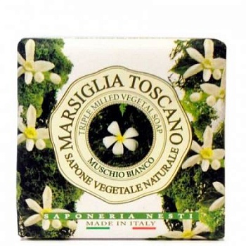 Натуральное мыло "MARSIGLIA TOSCANO" Muschio Bianco 200 мл