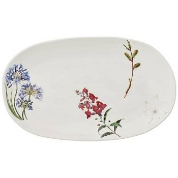 Тарелка закусочная овальная "Meadow" 29*17 см.