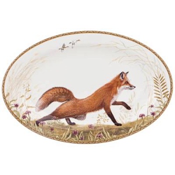 блюдо овальное Охота