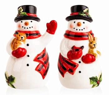 Набор для соли и перца  "Магия Рождества. Снеговик" 10см