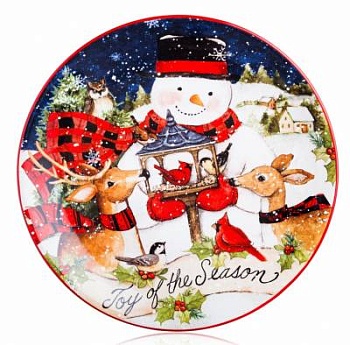 Тарелка закусочная "Магия Рождества. Снеговик" 23см