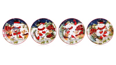 Тарелка закусочная "Магия Рождества. Снеговик" 23см