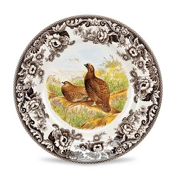 тарелка обеденная 27 см "Английские охотничьи мотивы. Красная куропатка" 