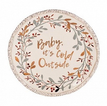 блюдо праздничное 25 см "Снеговик Фрости"