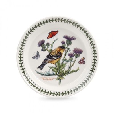 Тарелка закусочная "Ботанический сад. Птицы. Щегол" 21,5см