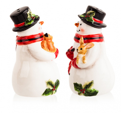 Набор для соли и перца  "Магия Рождества. Снеговик" 10см