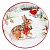 Тарелка пирожковая "Зимний лес. Заяц" 15см