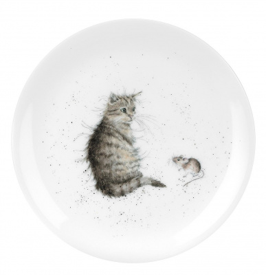 Тарелка закусочная «Кот и мышь Забавная фауна» 20 см