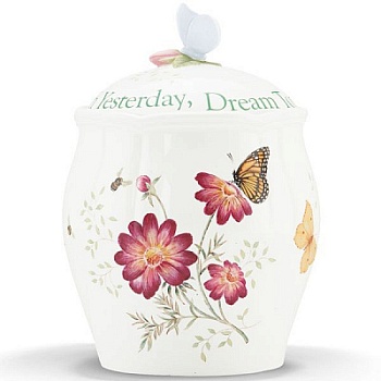 банка для печенья с крышкой "Бабочки на лугу" 