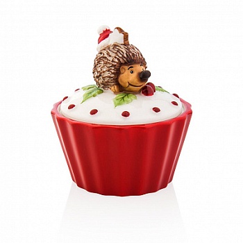 шкатулка с крышкой "Еж в колпачке"