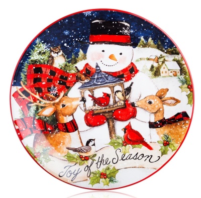Тарелка закусочная "Магия Рождества. Снеговик" 23см