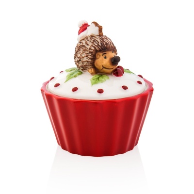 шкатулка с крышкой "Еж в колпачке"