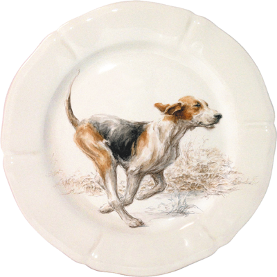 тарелка десертная 23,2 см "Собаки. Солонь"