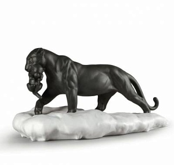 статуэтка "Черная пантера с детёнышем" 