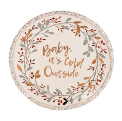 блюдо праздничное 25 см "Снеговик Фрости"