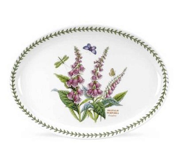 Блюдо овальное Botanic Garden "Наперстянка", 33 см 