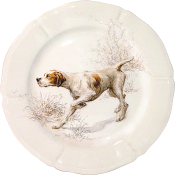 тарелка десертная 23,2 см "Собаки. Солонь"