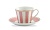 чашка чайная с блюдцем 240 мл "Карнавал (розовая полоска)"