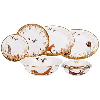 Сервиз столовый "Охота" на 6 персон