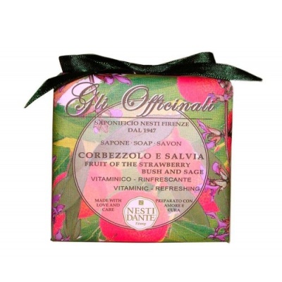 Натуральное мыло "GLI OFFICINALI" Strawberry Tree & Sage Клубника и Шалфей 200 г