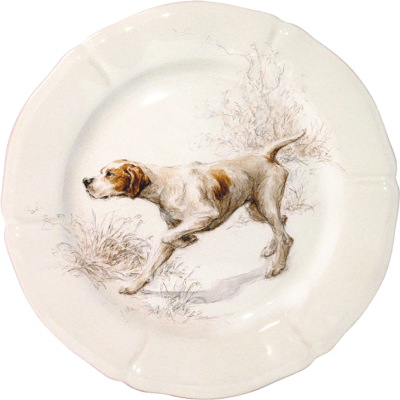 тарелка десертная 23,2 см "Собаки. Солонь"