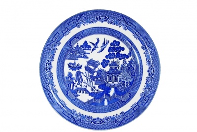 Тарелка столовая 26 см "Голубая ива"