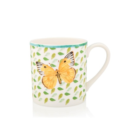 кружка 300 мл "Бабочки на лугу. Желтушка (зеленая)" 