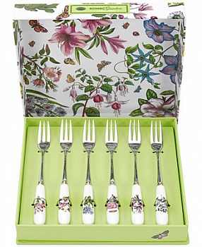 набор десертных вилок для торта "Botanic garden"