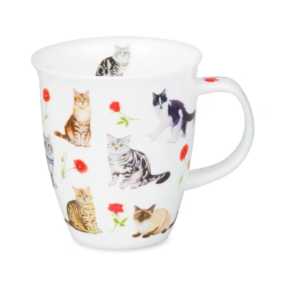 кружка "Кошки в красных цветах" 480 мл
