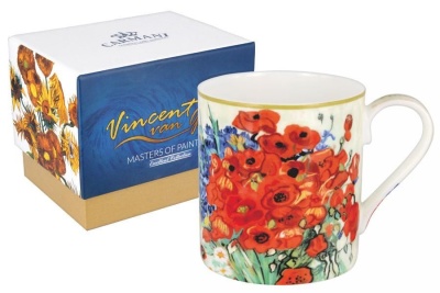 Кружка "Натюрморт с красными маками и ромашками" (Ван Гог) 380 мл