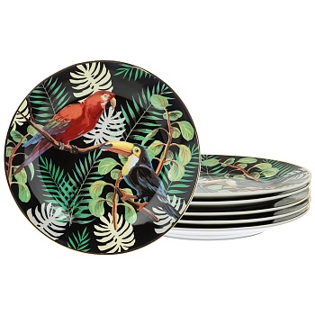 Набор десертных тарелок "Тропики" 6 шт. 20 см 