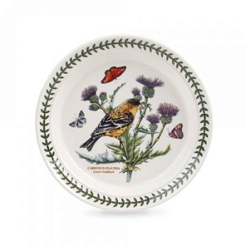 Тарелка закусочная "Ботанический сад. Птицы. Щегол" 21,5см