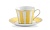 чашка чайная с блюдцем 240 мл "Карнавал (желтая полоска)"