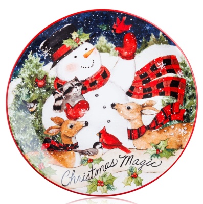 Тарелка закусочная "Магия Рождества. Снеговик" 23см