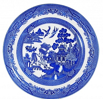 Тарелка столовая 26 см "Голубая ива"