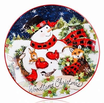 Тарелка закусочная "Магия Рождества. Снеговик" 23см