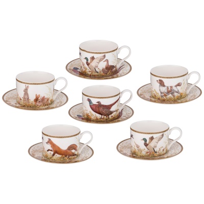 Чайный сервиз "Охота" на 6 персон