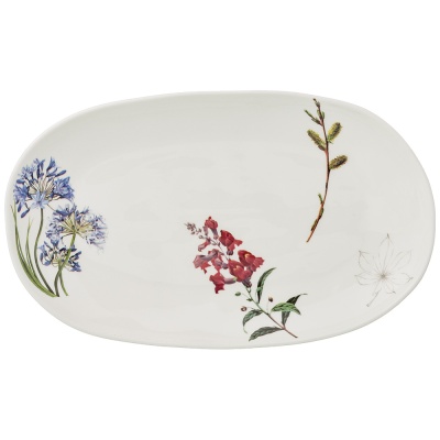 Тарелка закусочная овальная "Meadow" 29*17 см.