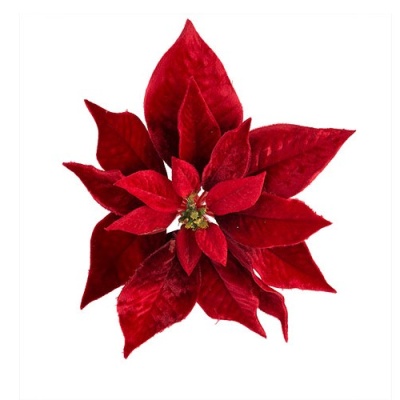 пуансетия на клипсе