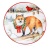 Тарелка пирожковая "Зимний лес. Лиса" 15см Тарелка пирожковая "Зимний лес. Лиса" 15см