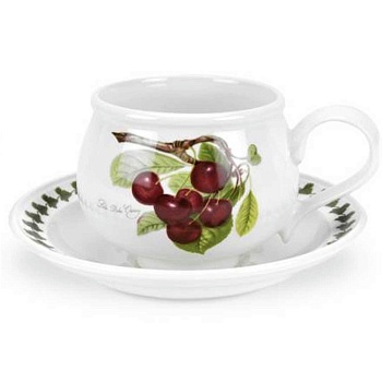 чашка с блюдцем для завтрака Pomona "Вишня" 270 мл