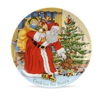 тарелка 23 см Санта "Рождественское дерево"