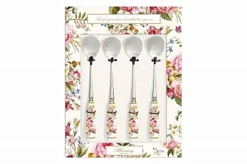 набор из 4 чайных ложек ,, Цветочный карнавал" 