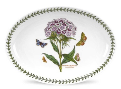 Блюдо овальное Botanic Garden "Гвоздика турецкая", 28 см 